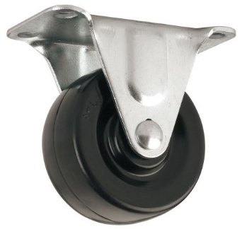3INS RUBBER CASTER WHEEL-RIGID